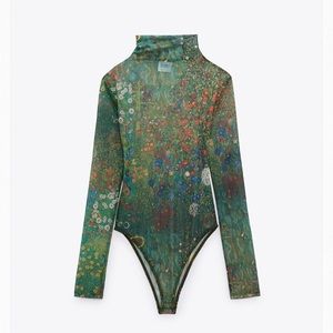 ZARA FARM GARDEN WITH SUNFLOWERS TULLE BODYSUIT
